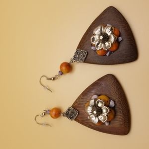 Big Bold Boho Wooden Earrings